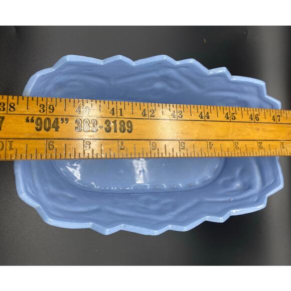 Vintage Handpainted Blue and‎ white 
Acorn design Japan Planter - Picture 7 of 8